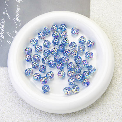 Moonlight Blue Electroplated Acrylic Beads