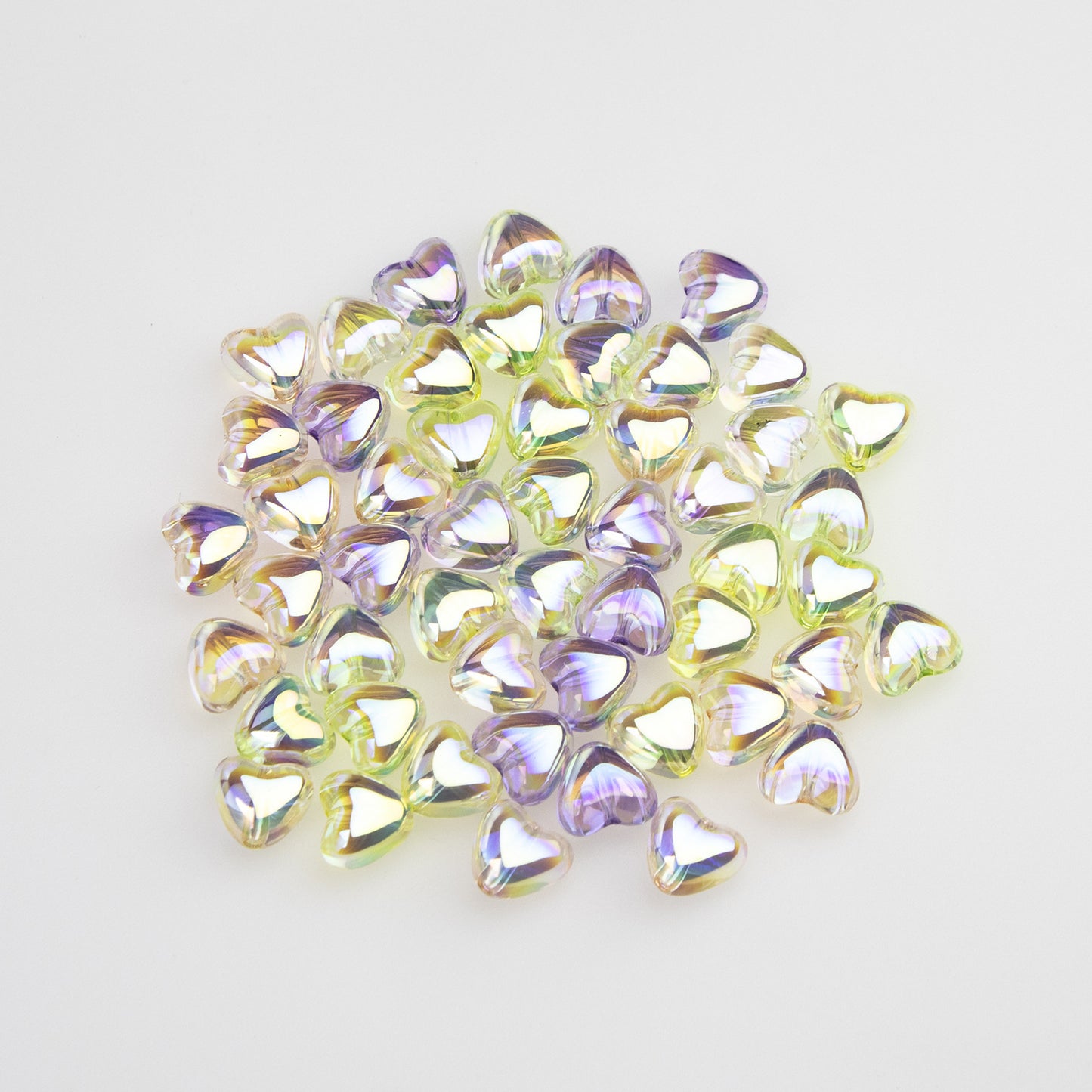 Moonlight Clear Acrylic Heart Beads