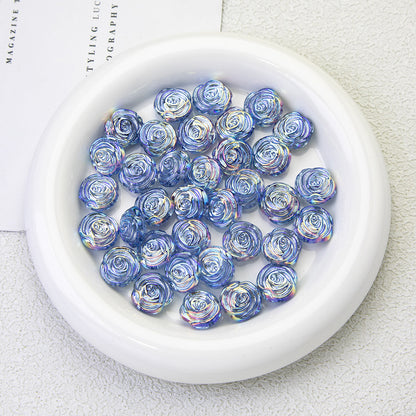 Moonlight Blue Electroplated Acrylic Beads