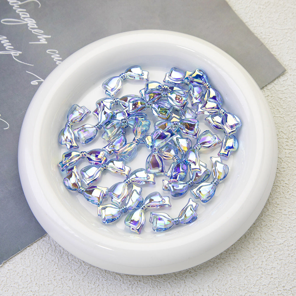 Moonlight Blue Electroplated Acrylic Beads