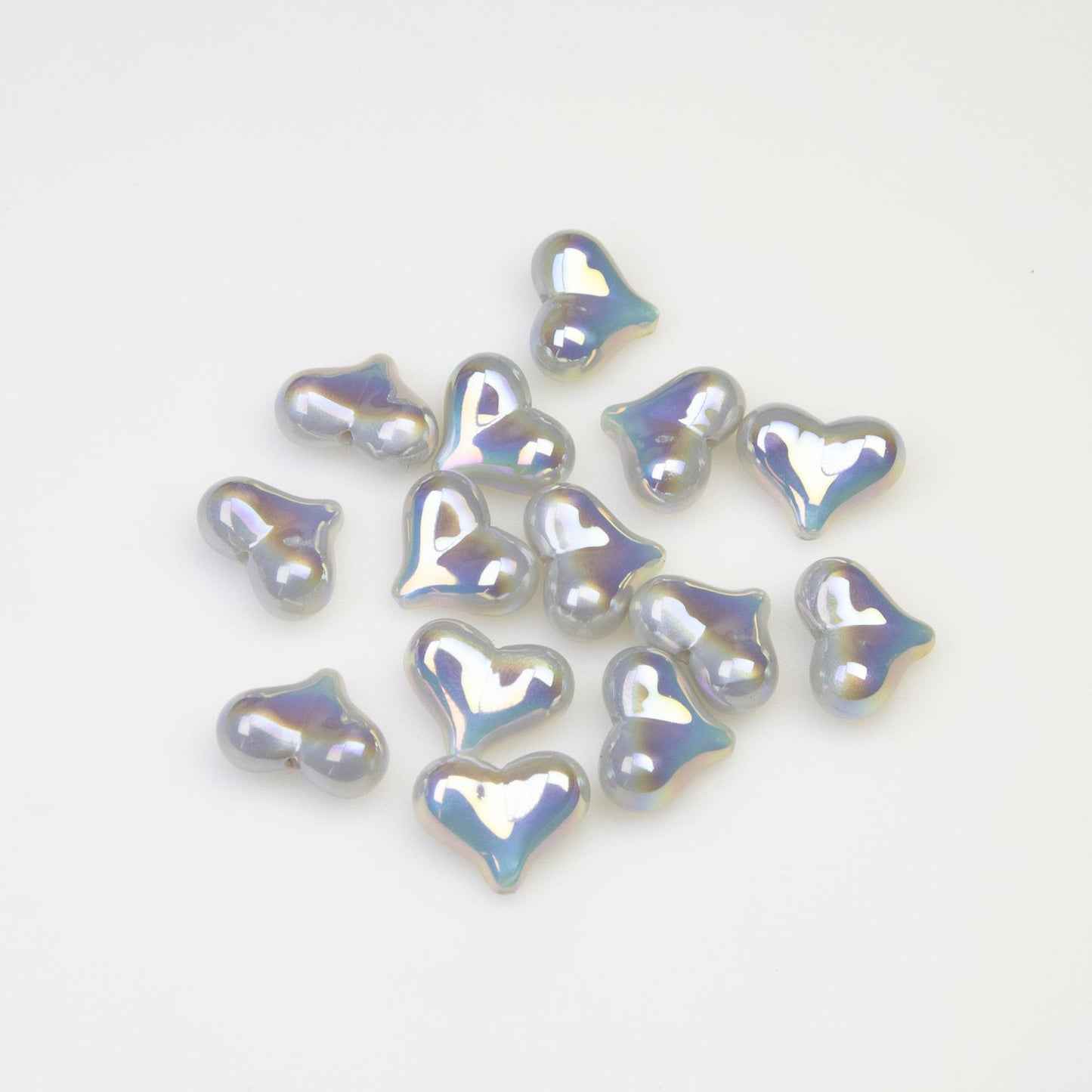 Moonlight Peach Heart Beads