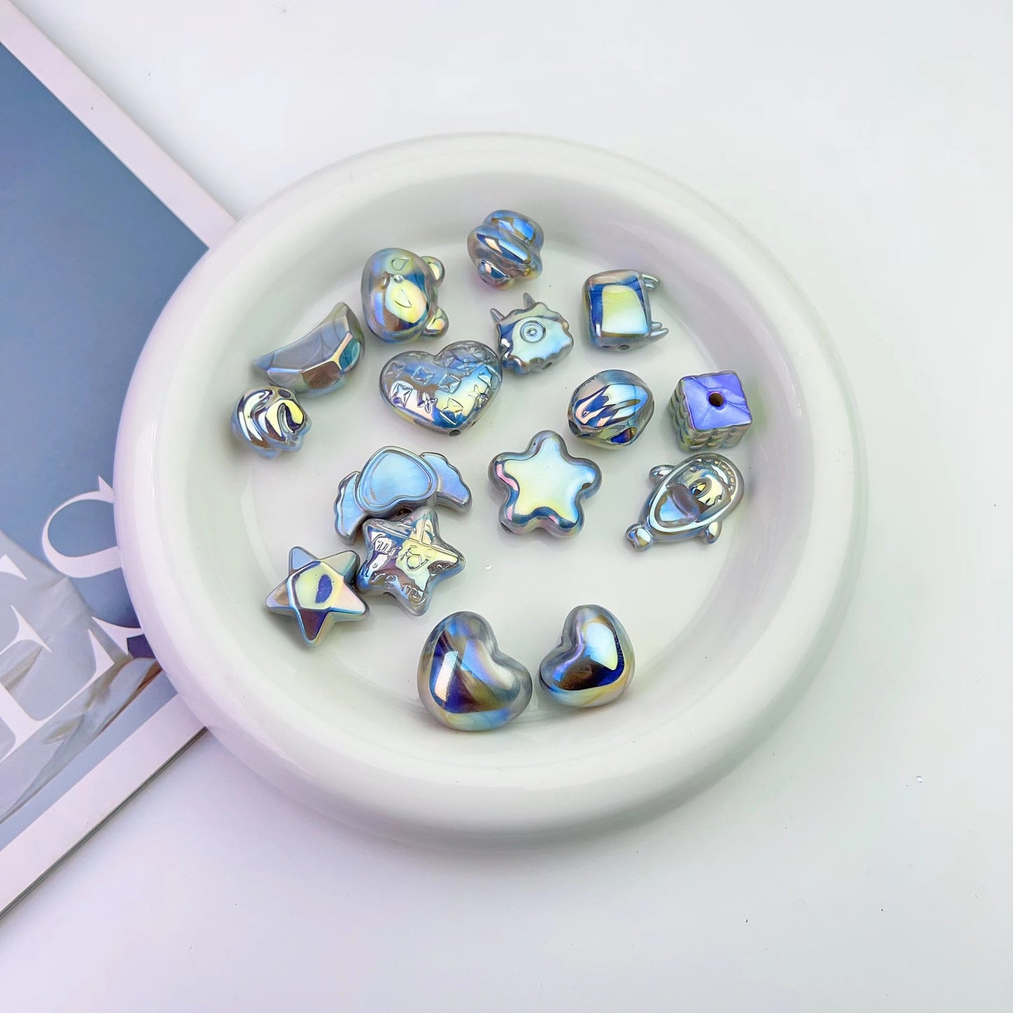 Moonlight Gray Acrylic Beads