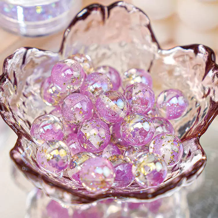 Gradient Color Gold Foil Glass Beads Picture color-02 by Acrijoy