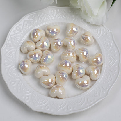 Cool Tone Heart Acrylic Beads