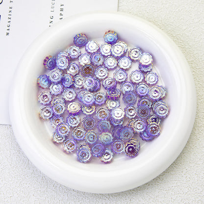 Lavender Moonlight Electroplated Acrylic Beads
