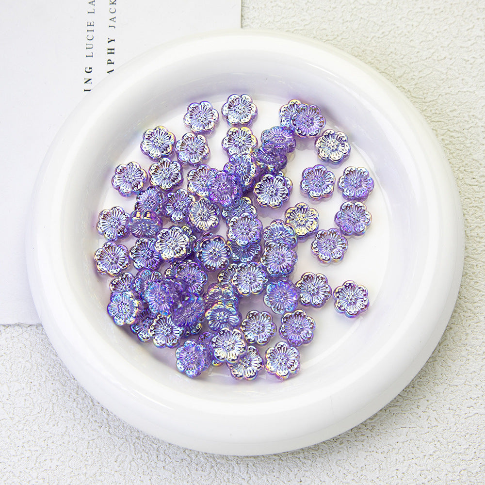 Lavender Moonlight Electroplated Acrylic Beads