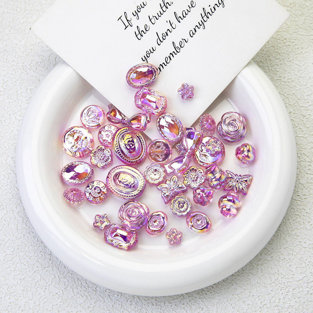 Pink Moonlight Acrylic Beads