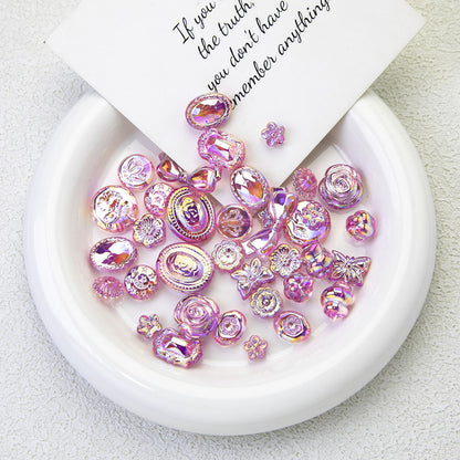 Pink Moonlight Acrylic Beads
