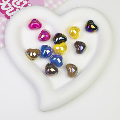 Cool Tone Heart Acrylic Beads