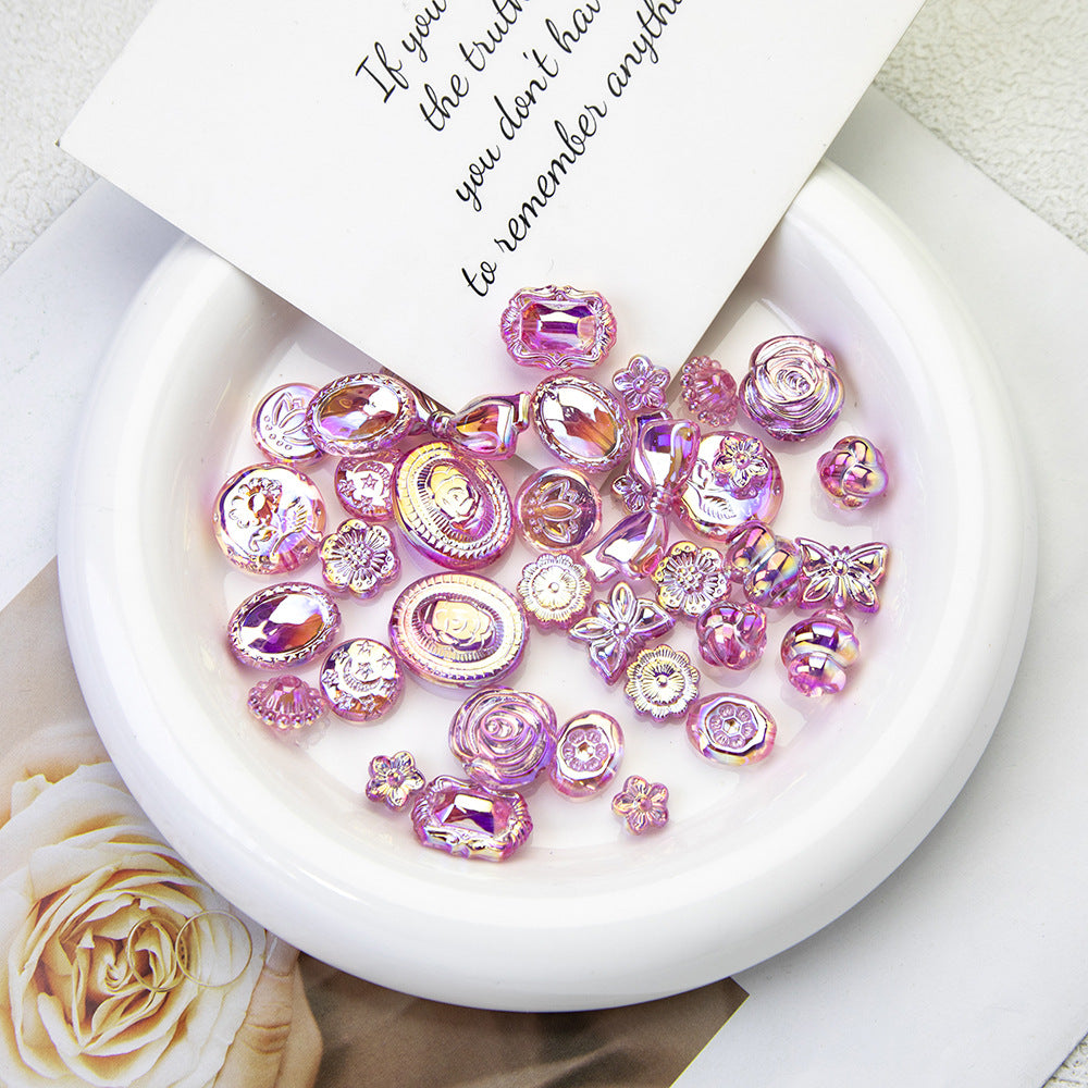 Pink Moonlight Acrylic Beads