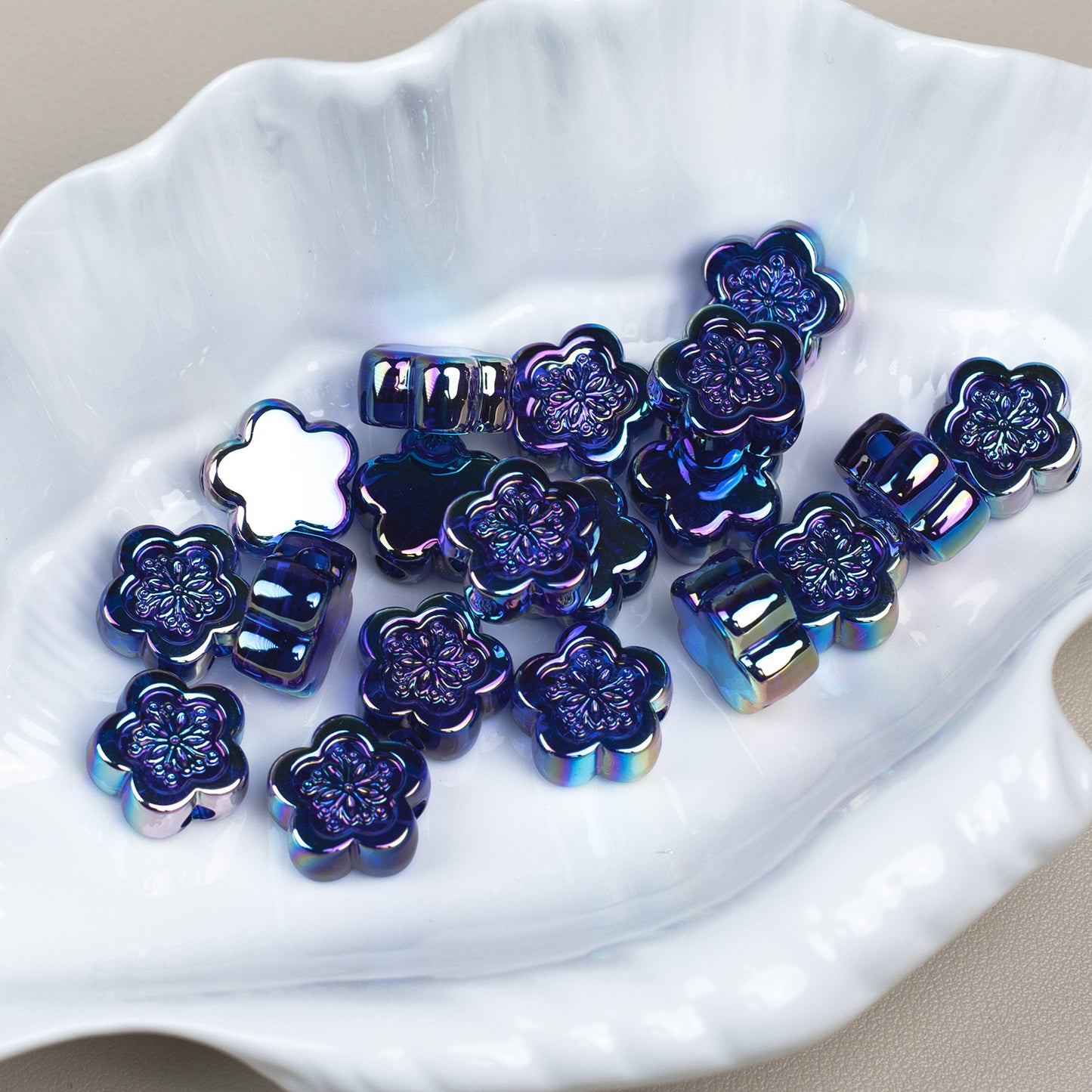 Moonlight Transparent Sakura Acrylic Beads