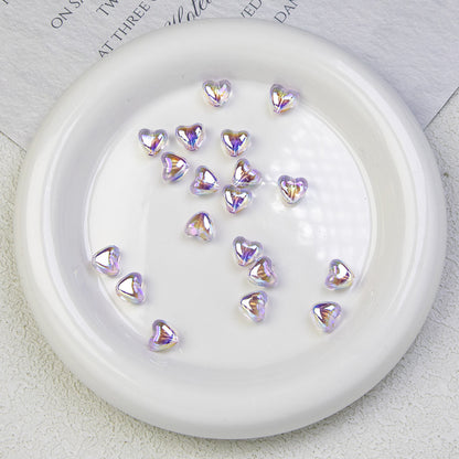 Moonlight Clear Acrylic Heart Beads