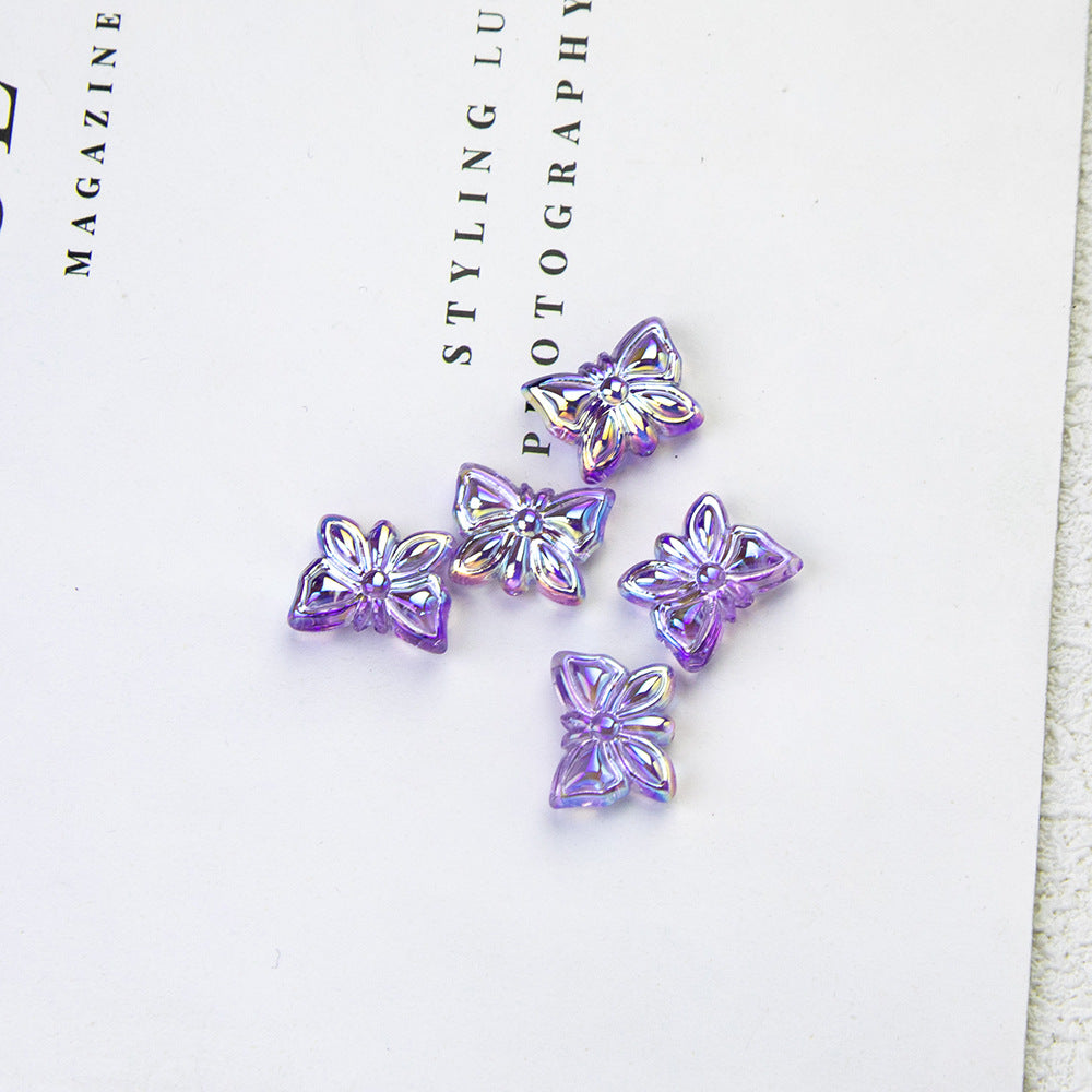 Lavender Moonlight Electroplated Acrylic Beads