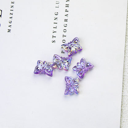 Lavender Moonlight Electroplated Acrylic Beads