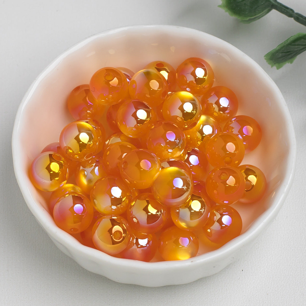 Moonlight Cat Eye Glass Beads Round Loose Picture color-09 10mm by Acrijoy