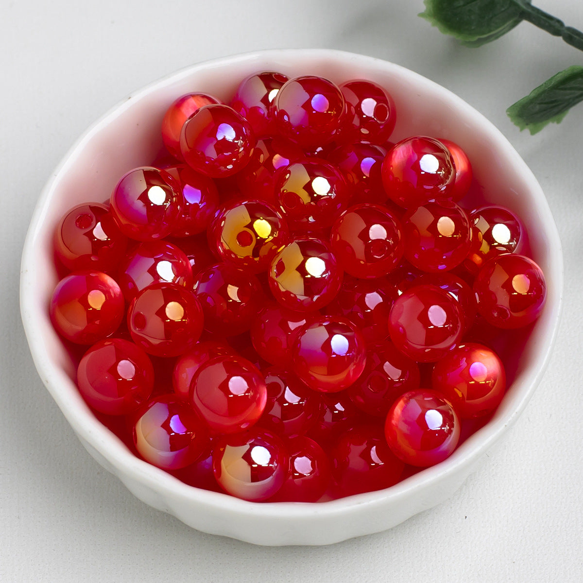 Moonlight Cat Eye Glass Beads Round Loose Picture color-05 10mm by Acrijoy