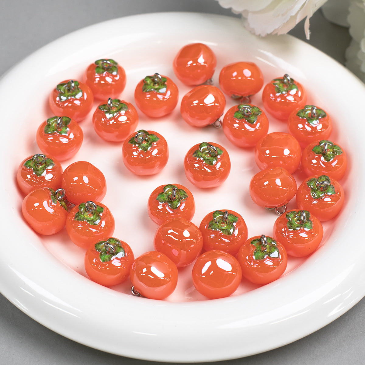 3D Moonlight Metallic Resin Apple Charms Picture color-12 10 by Acrijoy