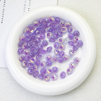 Lavender Moonlight Electroplated Acrylic Beads