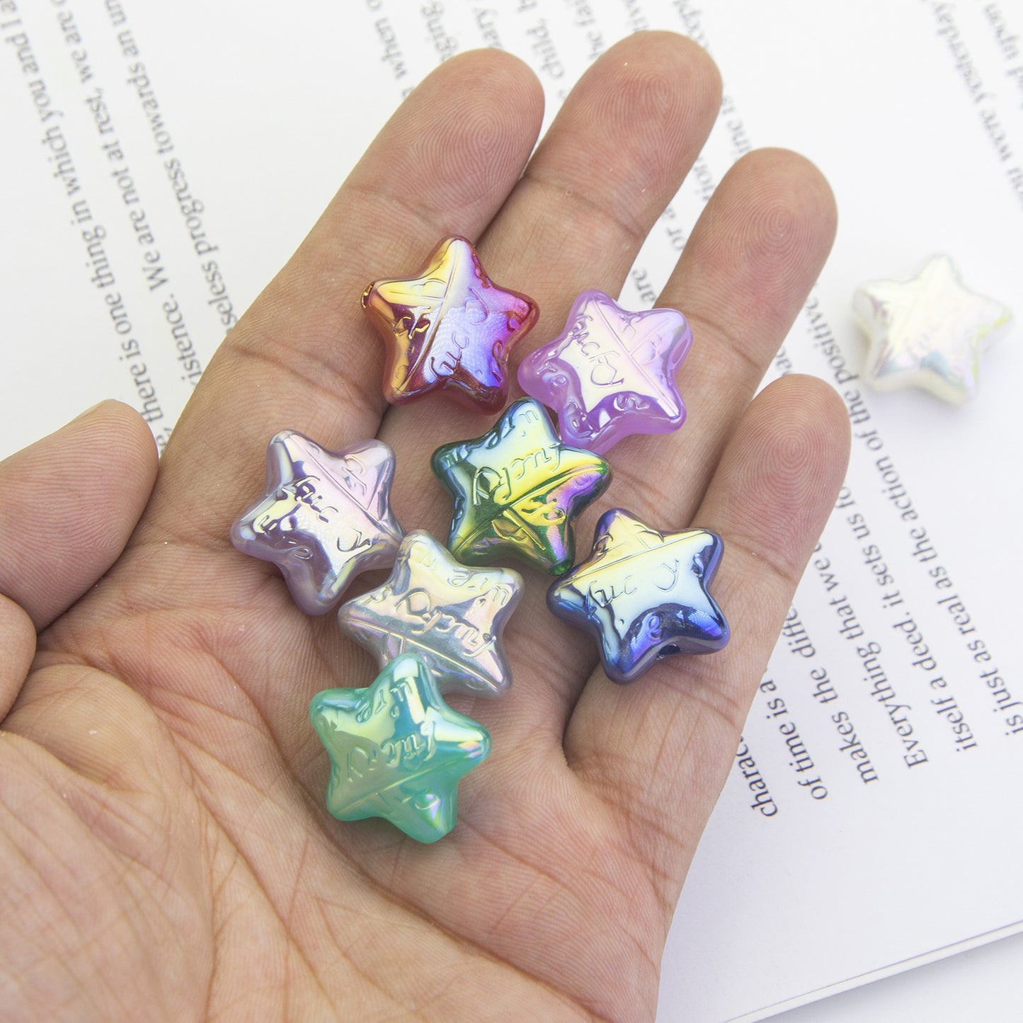 Moonlight Wish Star Acrylic Beads