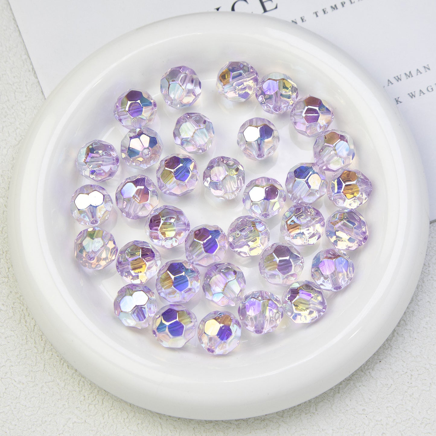 Moonlight Faceted Acrylic Beads