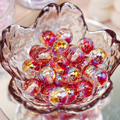 Gradient Color Gold Foil Glass Beads Picture color-01 by Acrijoy