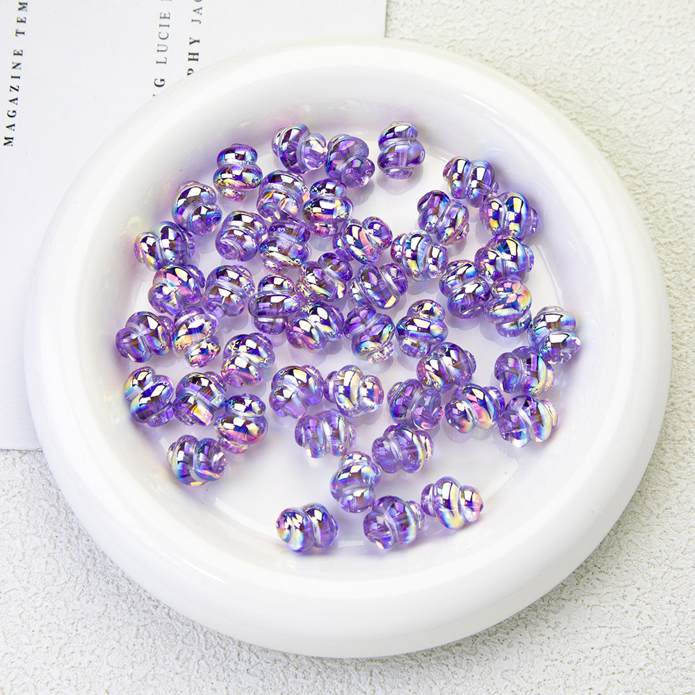 Lavender Moonlight Electroplated Acrylic Beads
