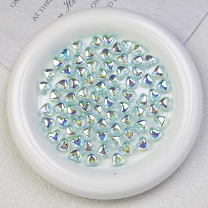 Moonlight Clear Acrylic Heart Beads