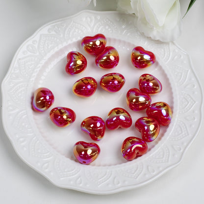 Cool Tone Heart Acrylic Beads