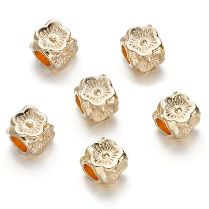 Large Hole Pearlescent Acrylic Spacer Beads 05 Golden 50 by Acrijoy