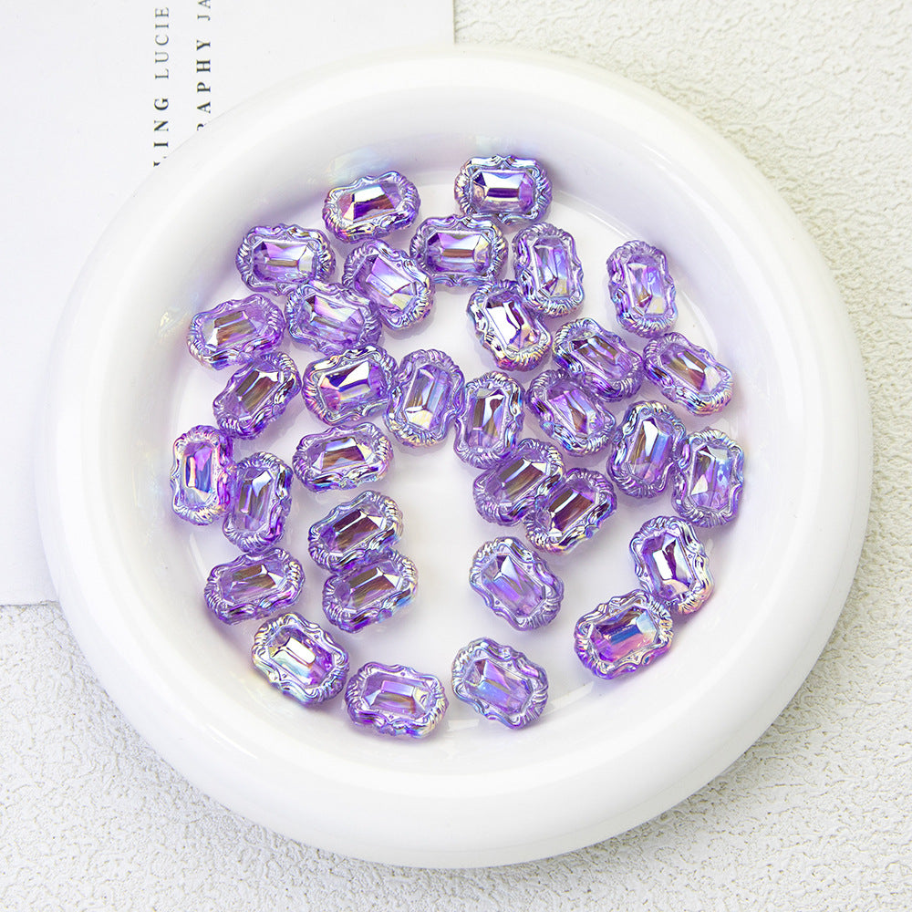 Lavender Moonlight Electroplated Acrylic Beads