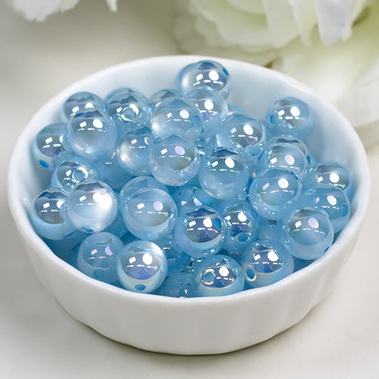 Moonlight Cat Eye Glass Beads Round Loose Picture color-25 10mm by Acrijoy
