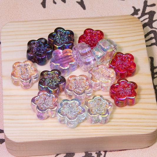 Moonlight Transparent Sakura Acrylic Beads