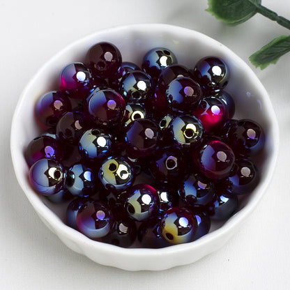 Moonlight Cat Eye Glass Beads Round Loose Picture color-08 10mm by Acrijoy