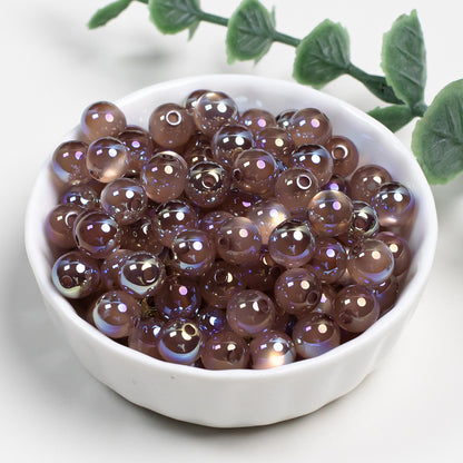 High Gloss Electroplated Moonlight Cat Eye Round Beads Picture color-17 8mm by Acrijoy