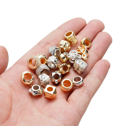 Large Hole Pearlescent Acrylic Spacer Beads by Acrijoy