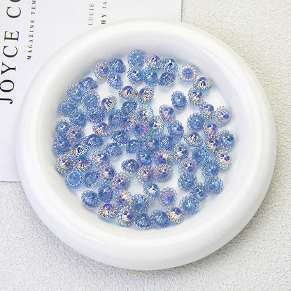 Moonlight Blue Electroplated Acrylic Beads