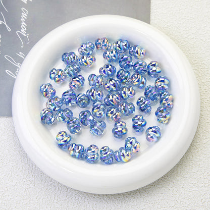 Moonlight Blue Electroplated Acrylic Beads