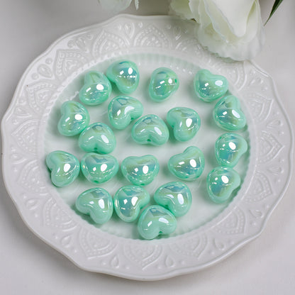 Cool Tone Heart Acrylic Beads
