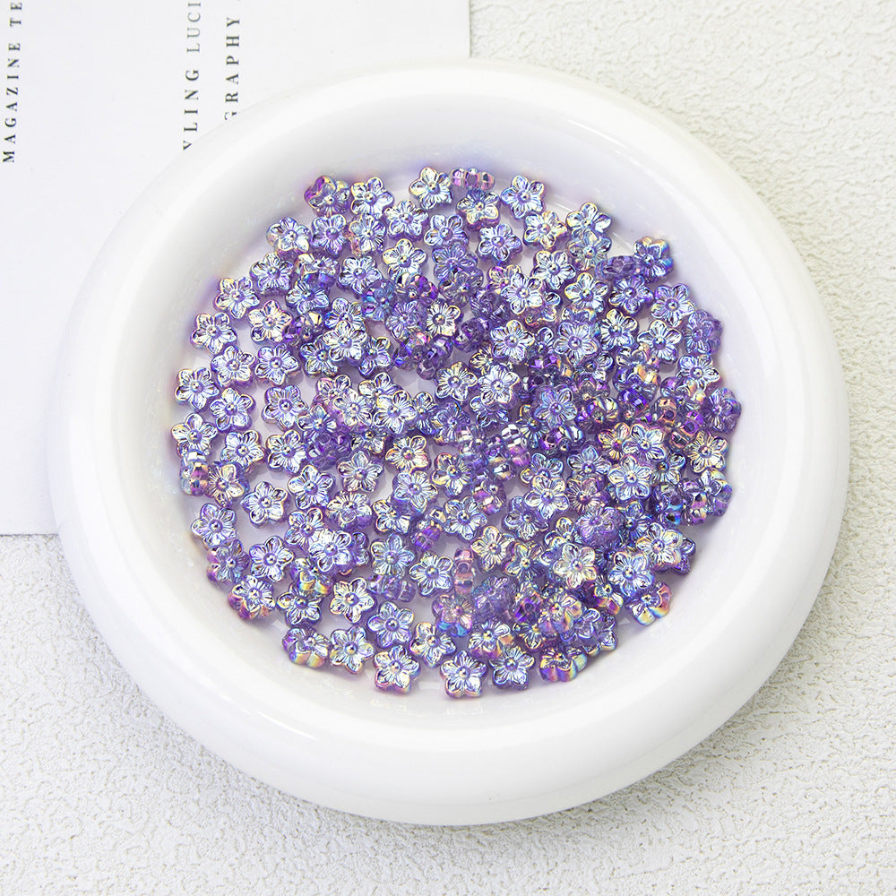 Lavender Moonlight Electroplated Acrylic Beads