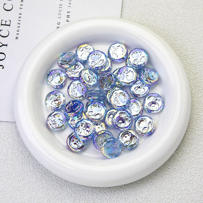 Moonlight Blue Electroplated Acrylic Beads