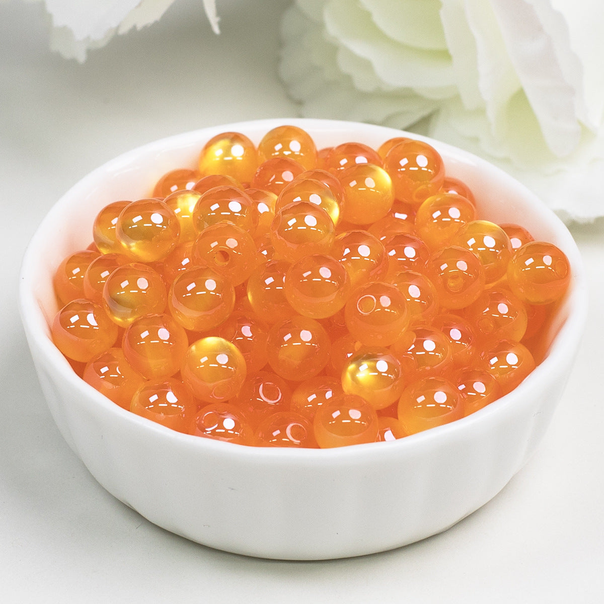 High Gloss Electroplated Moonlight Cat Eye Round Beads Picture color-27 8mm by Acrijoy