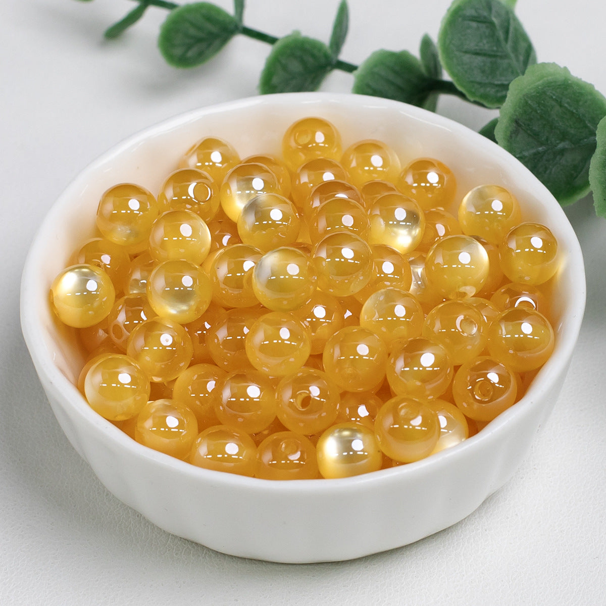 High Gloss Electroplated Moonlight Cat Eye Round Beads Picture color-13 8mm by Acrijoy