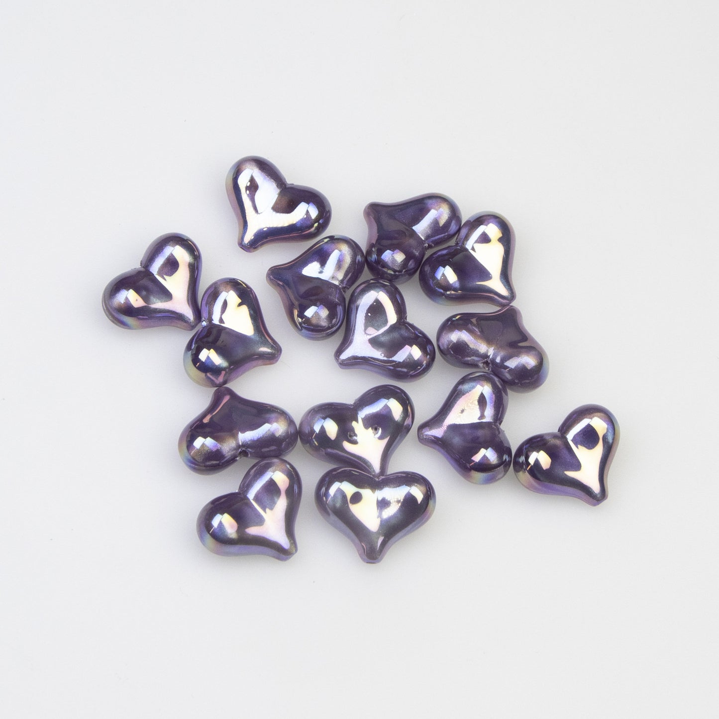 Moonlight Peach Heart Beads