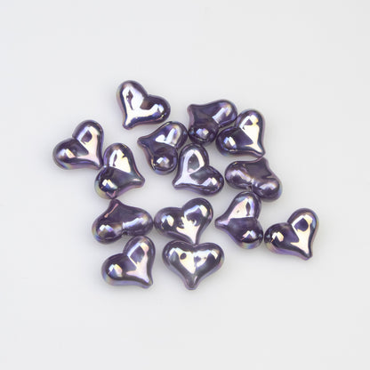 Moonlight Peach Heart Beads