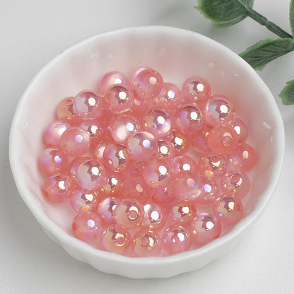 High Gloss Electroplated Moonlight Cat Eye Round Beads Picture color-23 8mm by Acrijoy