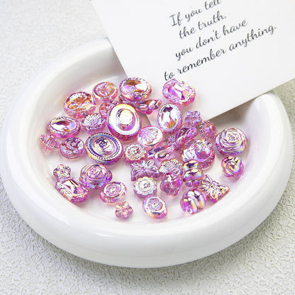 Pink Moonlight Acrylic Beads