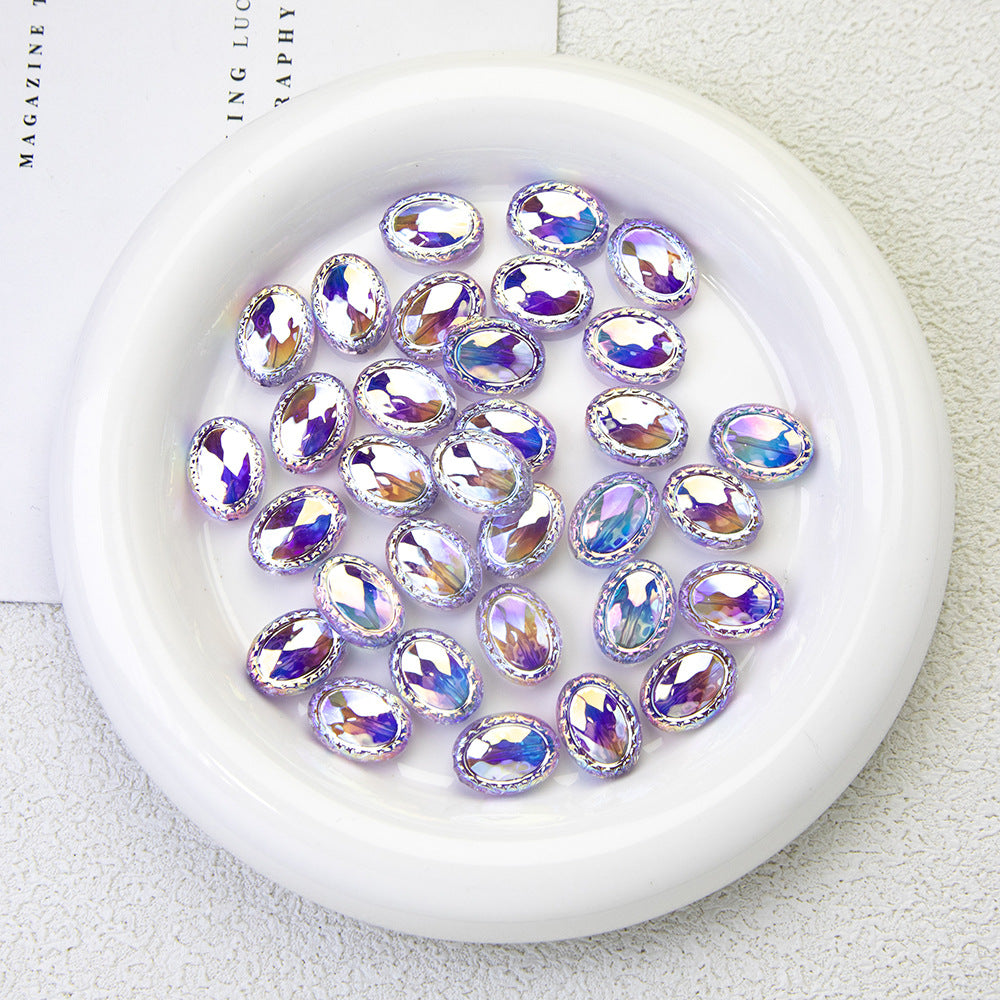 Lavender Moonlight Electroplated Acrylic Beads
