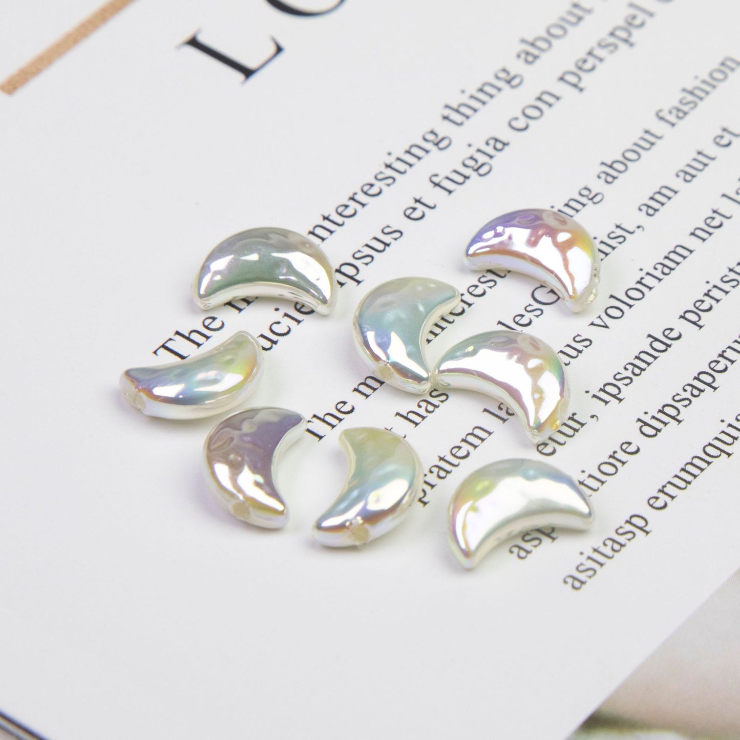 Baroque Moonlight Electroplated Beads