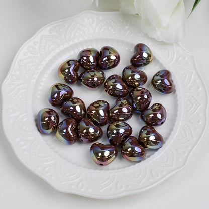 Cool Tone Heart Acrylic Beads