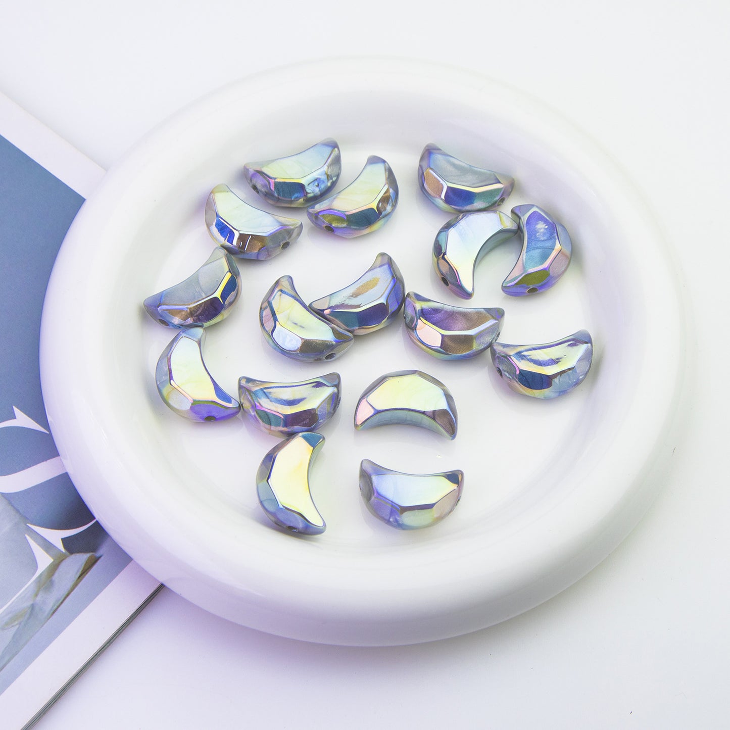 Moonlight Gray Acrylic Beads